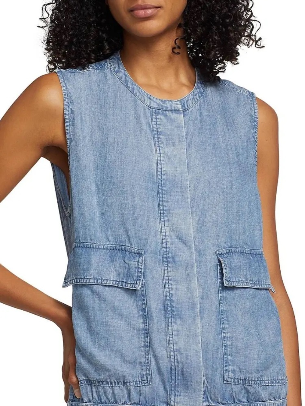 NWOT Splendid — Chase Light Wash Denim Utility Vest